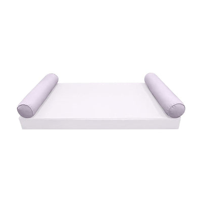 Model-5 AD107 Full Size 52" x 8" Piped Trim Bolster Pillow Cushion Outdoor SLIP COVER ONLY