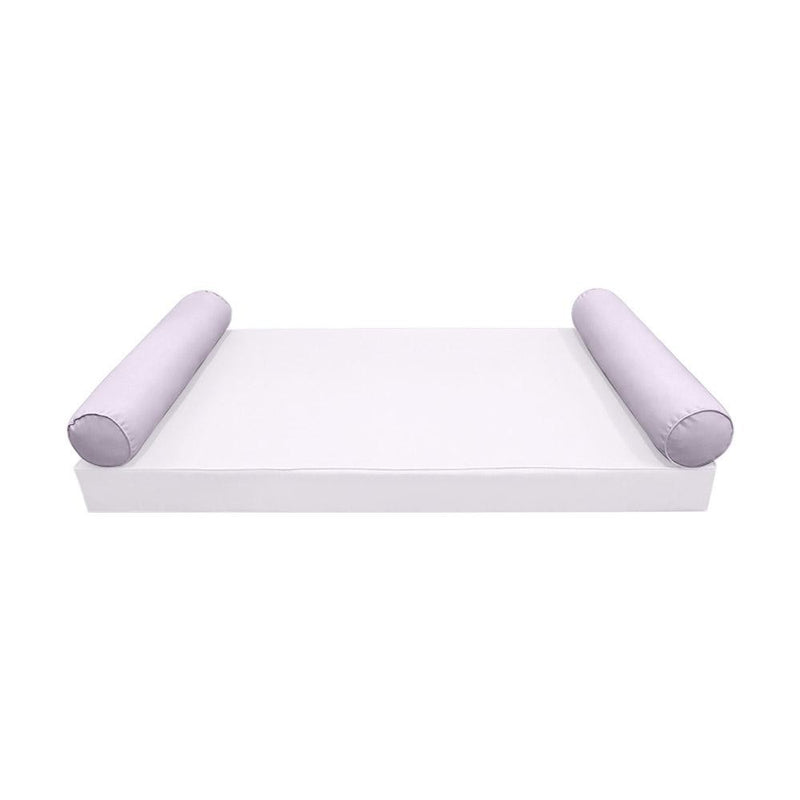 Model-5 AD107 Full Size 52" x 8" Piped Trim Bolster Pillow Cushion Outdoor SLIP COVER ONLY