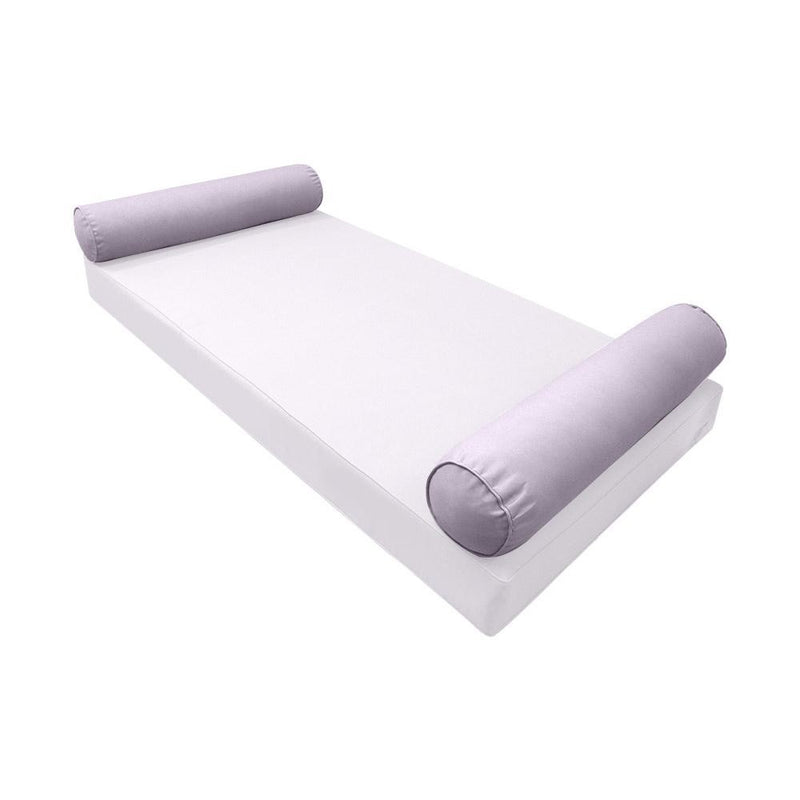 Model-5 AD107 Full Size 52" x 8" Piped Trim Bolster Pillow Cushion Outdoor SLIP COVER ONLY