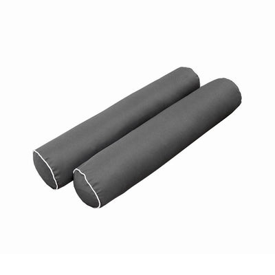 Model-5 AD003 Full Size 52" x 8" Contrast Pipe Trim Bolster Pillow Cushion Outdoor SLIP COVER ONLY