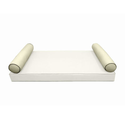 Model-5 AD005 Full Size 52" x 8" Contrast Pipe Trim Bolster Pillow Cushion Outdoor SLIP COVER ONLY