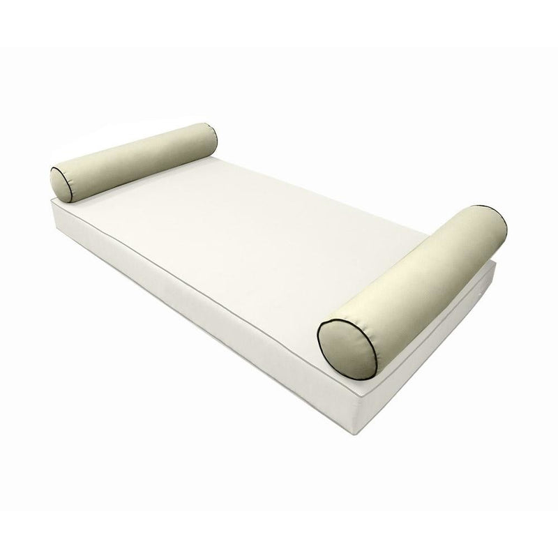 Model-5 AD005 Full Size 52" x 8" Contrast Pipe Trim Bolster Pillow Cushion Outdoor SLIP COVER ONLY