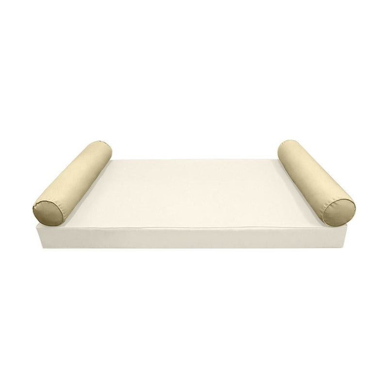 Model-5 AD103 Queen Size 58" x 8" Piped Trim Bolster Pillow Cushion Outdoor SLIP COVER ONLY