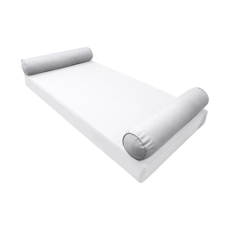 Model-5 AD105 Queen Size 58" x 8" Piped Trim Bolster Pillow Cushion Outdoor SLIP COVER ONLY