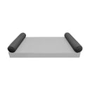 Model-5 AD003 Twin Size 37" x 8" Piped Trim Bolster Pillow Cushion Outdoor SLIP COVER ONLY