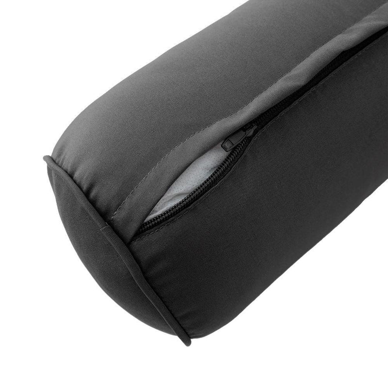 Model-5 AD003 Twin Size 37" x 8" Piped Trim Bolster Pillow Cushion Outdoor SLIP COVER ONLY