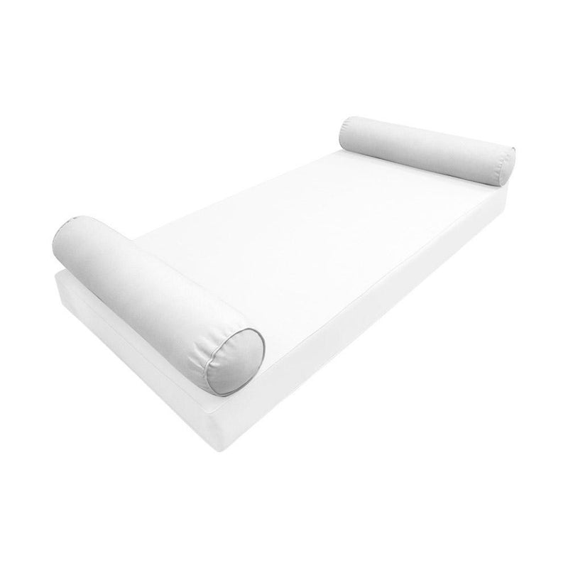 Model-5 AD106 Twin Size 37" x 8" Piped Trim Bolster Pillow Cushion Outdoor SLIP COVER ONLY