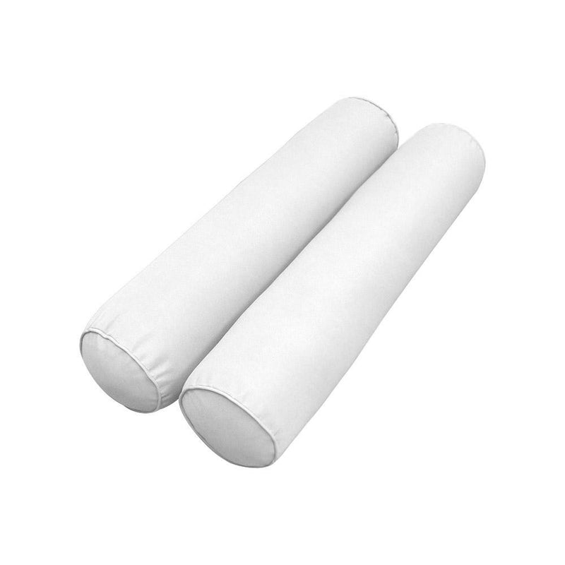 Model-5 AD106 Twin Size 37" x 8" Piped Trim Bolster Pillow Cushion Outdoor SLIP COVER ONLY