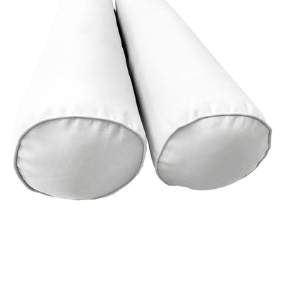 Model-5 AD106 Twin Size 37" x 8" Piped Trim Bolster Pillow Cushion Outdoor SLIP COVER ONLY