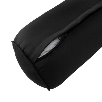 Model-5 AD109 Twin Size 37" x 8" Piped Trim Bolster Pillow Cushion Outdoor SLIP COVER ONLY