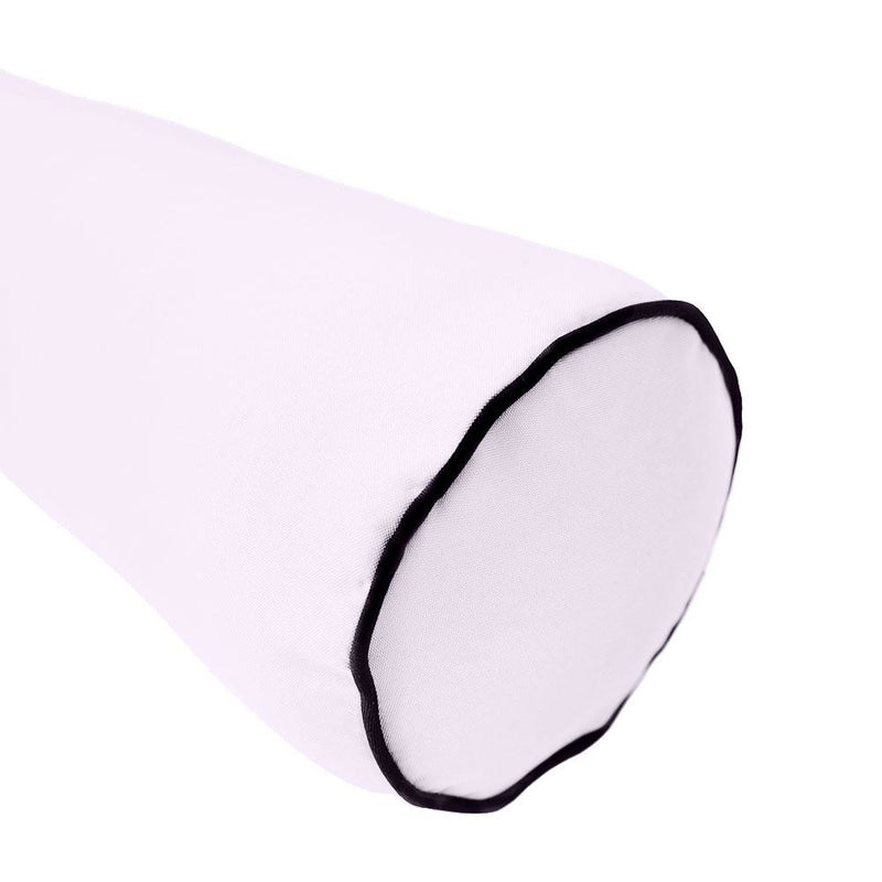 Model-5 AD107 Twin Size 37" x 8" Contrast Pipe Trim Bolster Pillow Cushion Outdoor SLIP COVER ONLY