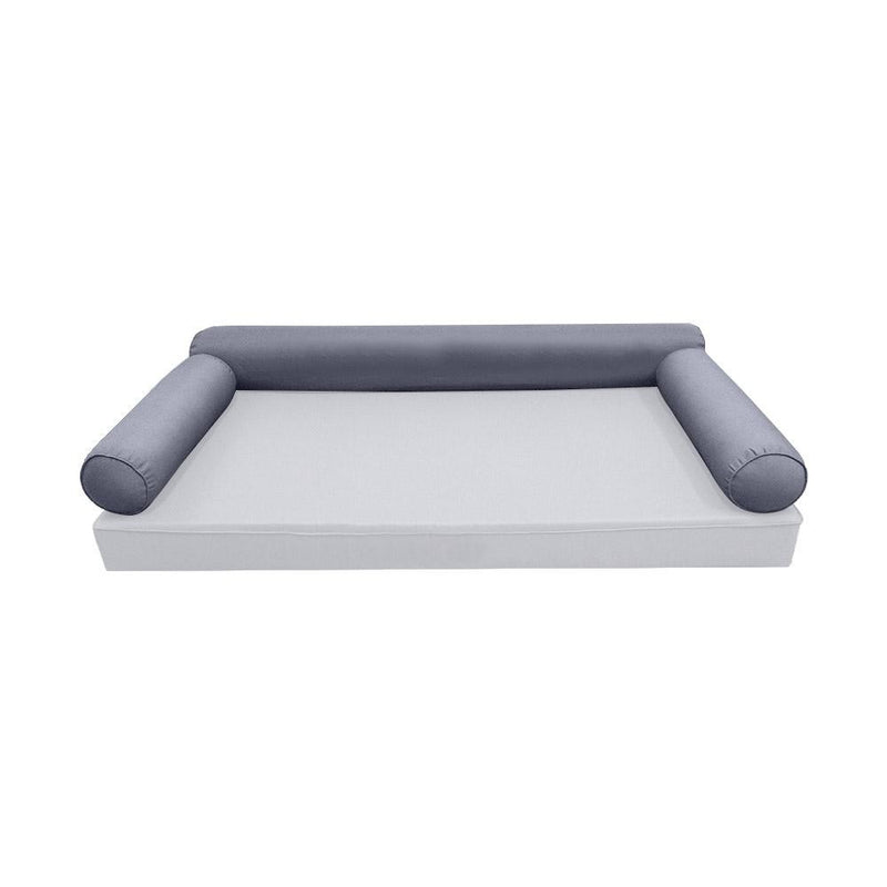 Model-6 AD001 Crib Size 50" x 8" Piped Trim Bolster Pillow Cushion Outdoor SLIP COVER ONLY