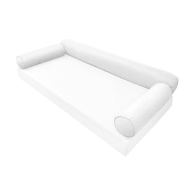 Model-6 AD106 Crib Size 50" x 8" Piped Trim Bolster Pillow Cushion Outdoor SLIP COVER ONLY