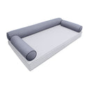 Model-6 AD001 Crib Size 50" x 8" Contrast Pipe Trim Bolster Pillow Cushion Outdoor SLIP COVER ONLY