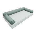 Model-6 AD002 Crib Size 50" x 8" Contrast Pipe Trim Bolster Pillow Cushion Outdoor SLIP COVER ONLY