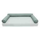 Model-6 AD002 Crib Size 50" x 8" Contrast Pipe Trim Bolster Pillow Cushion Outdoor SLIP COVER ONLY