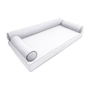 Model-6 AD105 Crib Size 50" x 8" Contrast Pipe Trim Bolster Pillow Cushion Outdoor SLIP COVER ONLY