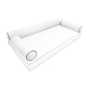 Model-6 AD106 Crib Size 50" x 8" Contrast Pipe Trim Bolster Pillow Cushion Outdoor SLIP COVER ONLY