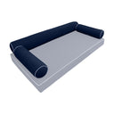 Model-6 AD101 Twin Size 73" x 8" Contrast Pipe Trim Bolster Pillow Cushion Outdoor SLIP COVER ONLY