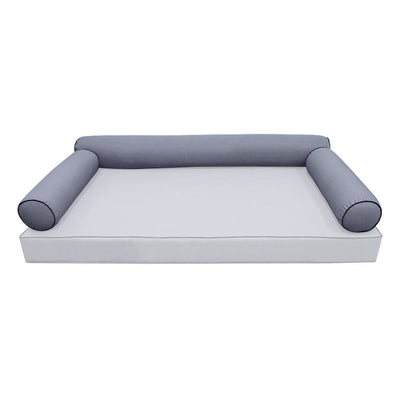 Model-6 AD001 Twin Size 73" x 8" Contrast Pipe Trim Bolster Pillow Cushion Outdoor SLIP COVER ONLY