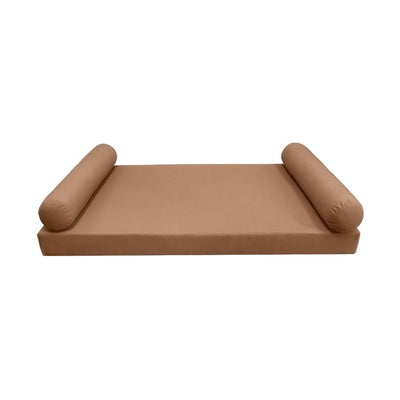 *COVER ONLY*-Model-5 Outdoor Daybed Mattress Bolster Pillow Slipcovers Knife Edge Full Size -AD104