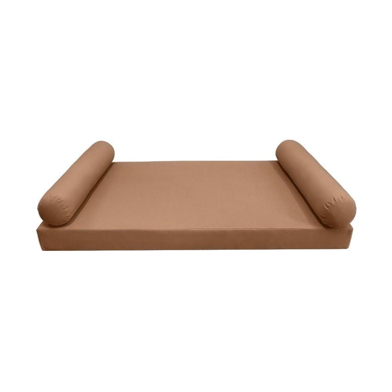 *COVER ONLY*-Model-5 Outdoor Daybed Mattress Bolster Pillow Slipcovers Knife Edge Full Size -AD104