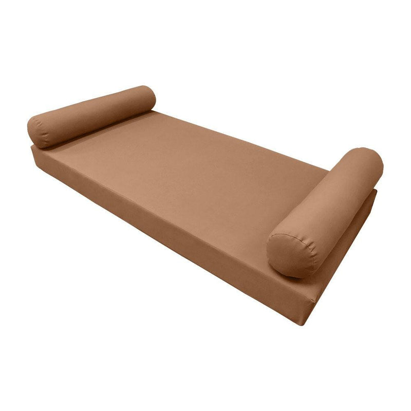 *COVER ONLY*-Model-5 Outdoor Daybed Mattress Bolster Pillow Slipcovers Knife Edge Full Size -AD104