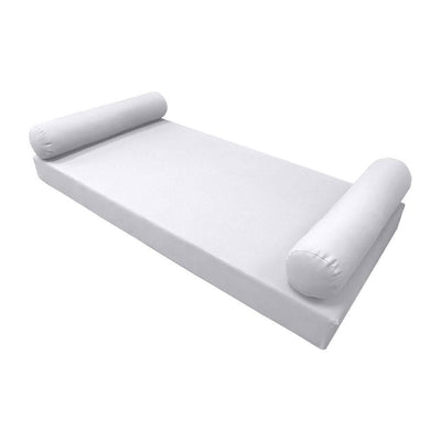 *COVER ONLY*-Model-5 Outdoor Daybed Mattress Bolster Pillow Slipcovers Knife Edge Queen Size-AD105