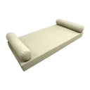 *COVER ONLY*-Model-5 Outdoor Daybed Mattress Bolster Pillow Slipcovers Knife Edge Twin -AD005