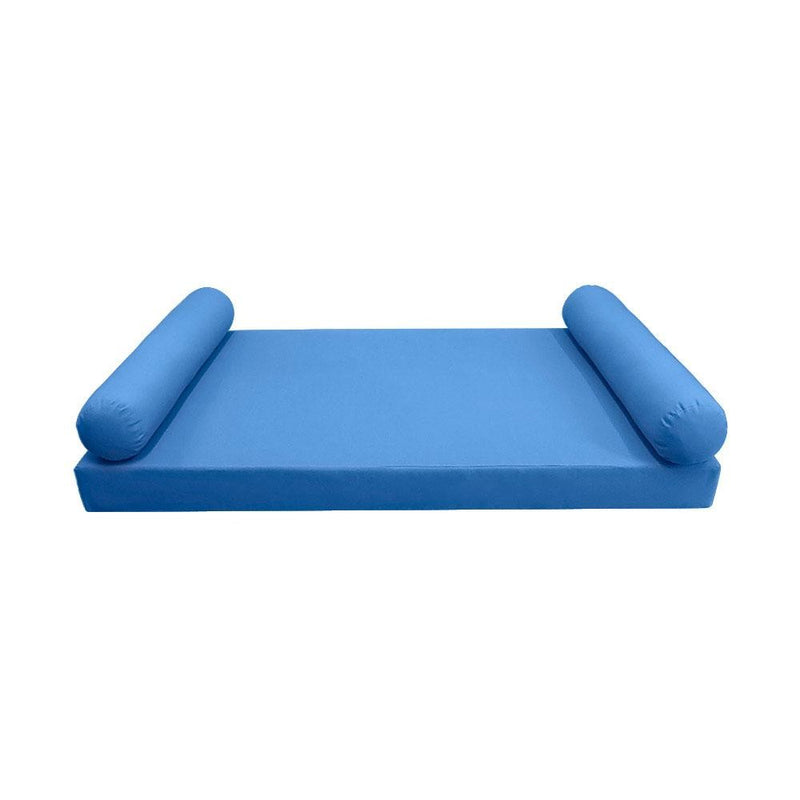 *COVER ONLY*-Model-5 Outdoor Daybed Mattress Bolster Pillow Slipcovers Knife Edge Twin -AD102