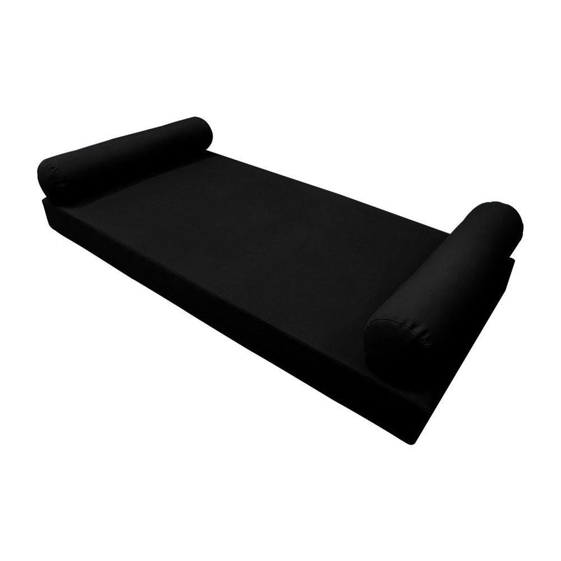 *COVER ONLY*-Model-5 Outdoor Daybed Mattress Bolster Pillow Slipcovers Knife Edge Twin -AD109