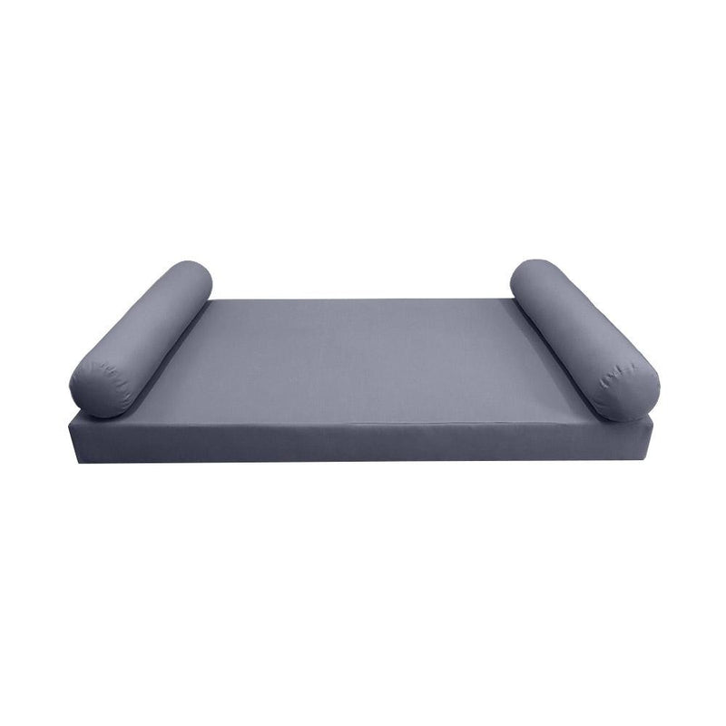 *COVER ONLY*-Model-5 Outdoor Daybed Mattress Bolster Pillow Slipcovers Knife Edge Twin-XL -AD001