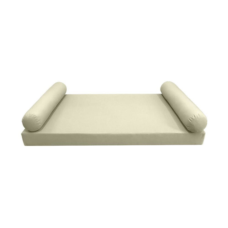 *COVER ONLY*-Model-5 Outdoor Daybed Mattress Bolster Pillow Slipcovers Knife Edge Twin-XL -AD005