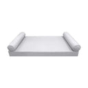 *COVER ONLY*-Model-5 Outdoor Daybed Mattress Bolster Pillow Slipcovers Pipe Trim Crib Size-AD105