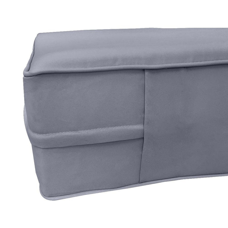 *COVER ONLY*-Model-5 Outdoor Daybed Mattress Bolster Pillow Slipcovers Pipe Trim Full Size-AD001