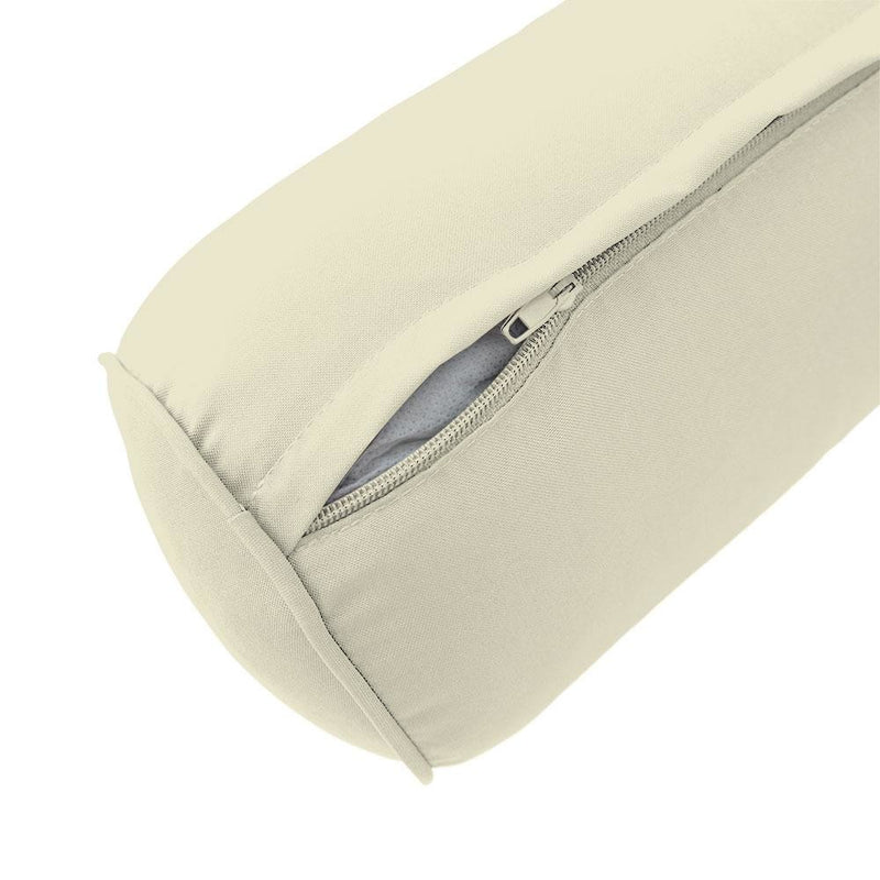 *COVER ONLY*-Model-5 Outdoor Daybed Mattress Bolster Pillow Slipcovers Pipe Trim Full Size-AD005