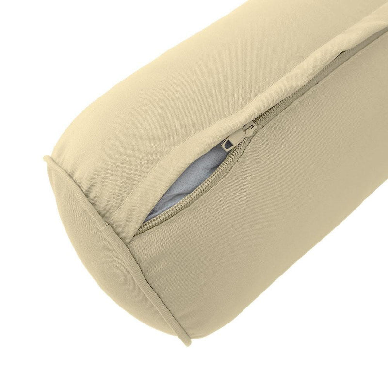 *COVER ONLY*-Model-5 Outdoor Daybed Mattress Bolster Pillow Slipcovers Pipe Trim Full Size-AD103