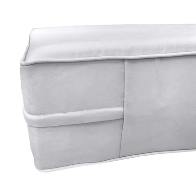 *COVER ONLY*-Model-5 Outdoor Daybed Mattress Bolster Pillow Slipcovers Pipe Trim Full Size-AD105