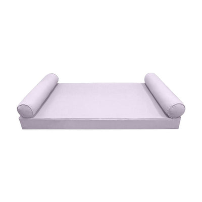 *COVER ONLY*-Model-5 Outdoor Daybed Mattress Bolster Pillow Slipcovers Pipe Trim Full Size-AD107