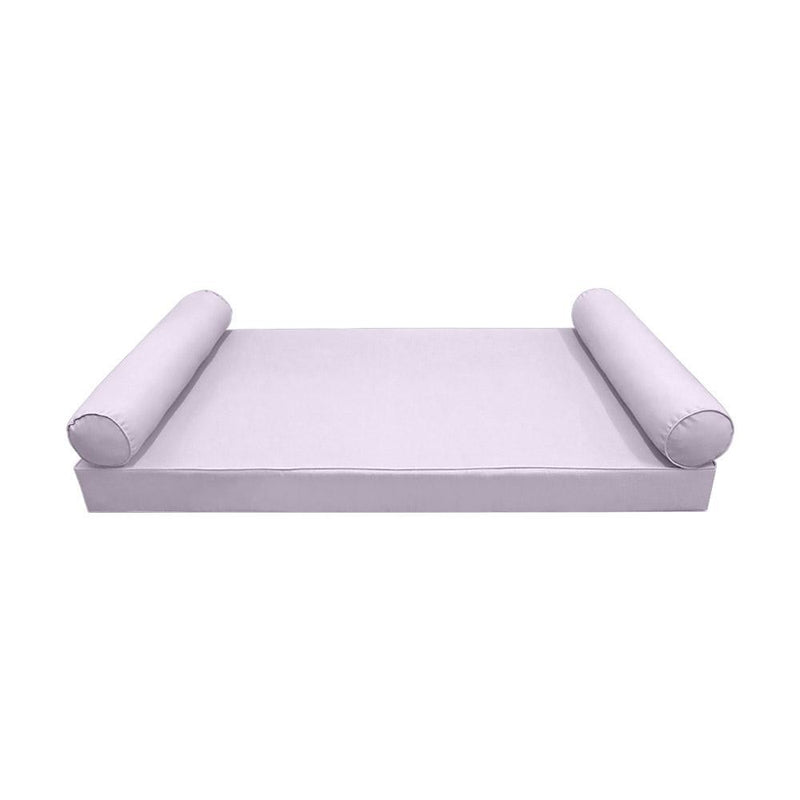 *COVER ONLY*-Model-5 Outdoor Daybed Mattress Bolster Pillow Slipcovers Pipe Trim Full Size-AD107
