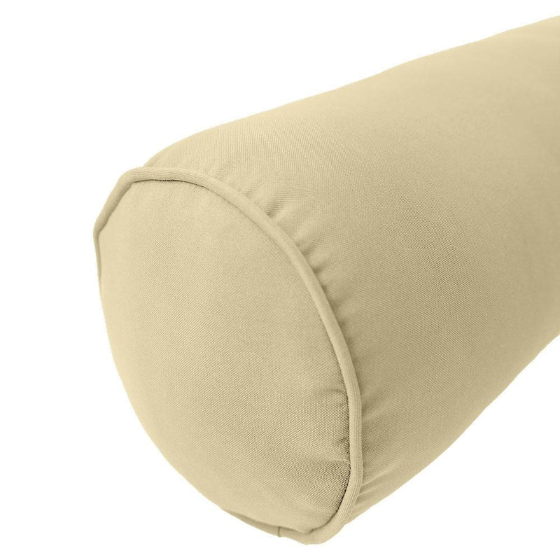 *COVER ONLY*-Model-5 Outdoor Daybed Mattress Bolster Pillow Slipcovers Pipe Trim Queen Size-AD103