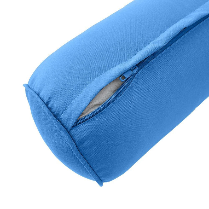 *COVER ONLY*-Model-5 Outdoor Daybed Mattress Bolster Pillow Slipcovers Pipe Trim Twin Size-AD102