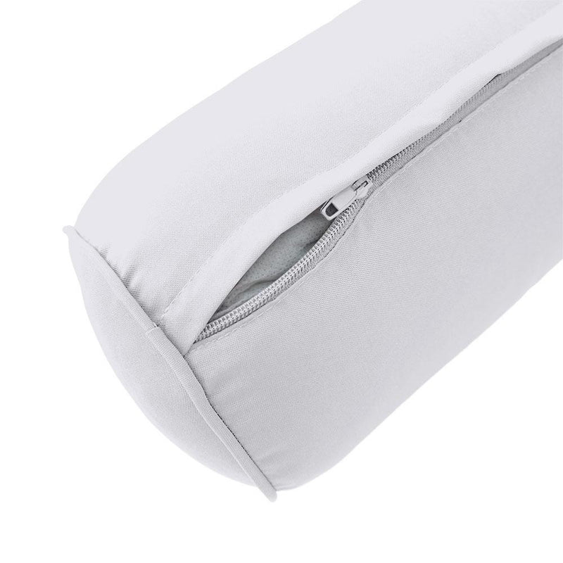 *COVER ONLY*-Model-5 Outdoor Daybed Mattress Bolster Pillow Slipcovers Pipe Trim Twin Size-AD105