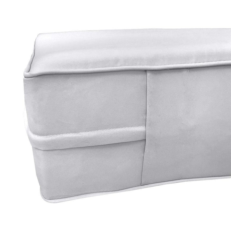 *COVER ONLY*-Model-5 Outdoor Daybed Mattress Bolster Pillow Slipcovers Pipe Trim Twin Size-AD105