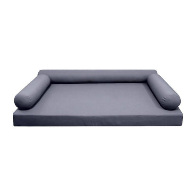 *COVER ONLY*-Model-6 Outdoor Daybed Mattress Bolster Pillow Slipcovers Knife Edge Crib-AD001