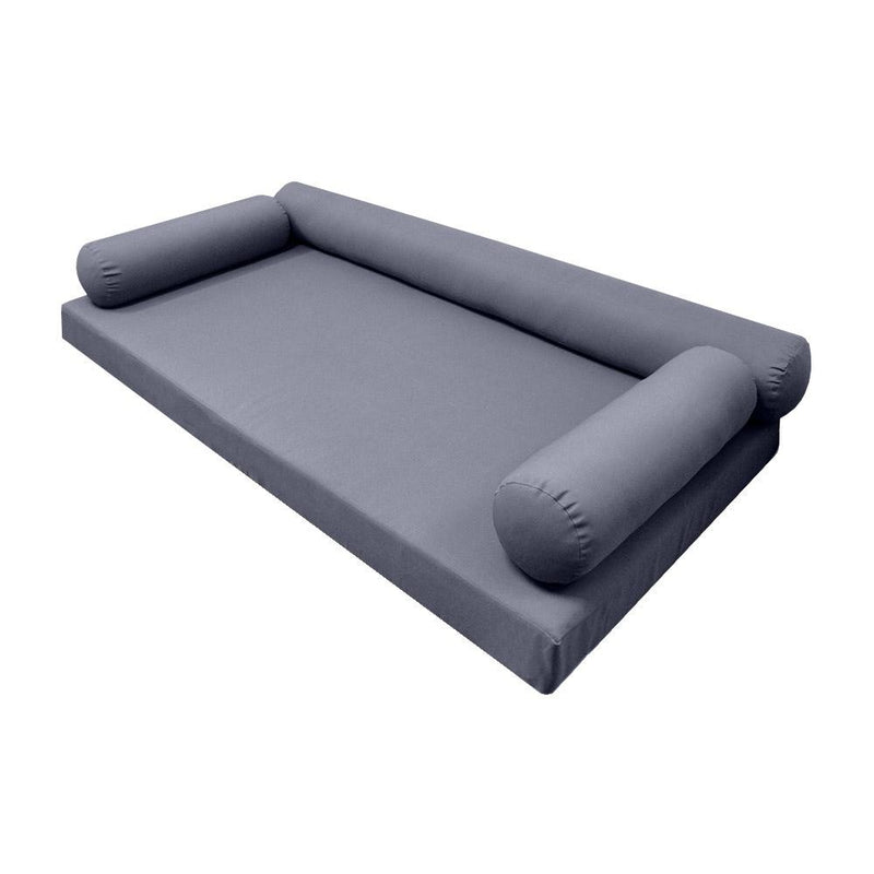 *COVER ONLY*-Model-6 Outdoor Daybed Mattress Bolster Pillow Slipcovers Knife Edge Crib-AD001
