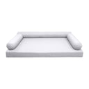 *COVER ONLY*-Model-6 Outdoor Daybed Mattress Bolster Pillow Slipcovers Knife Edge Crib-AD105