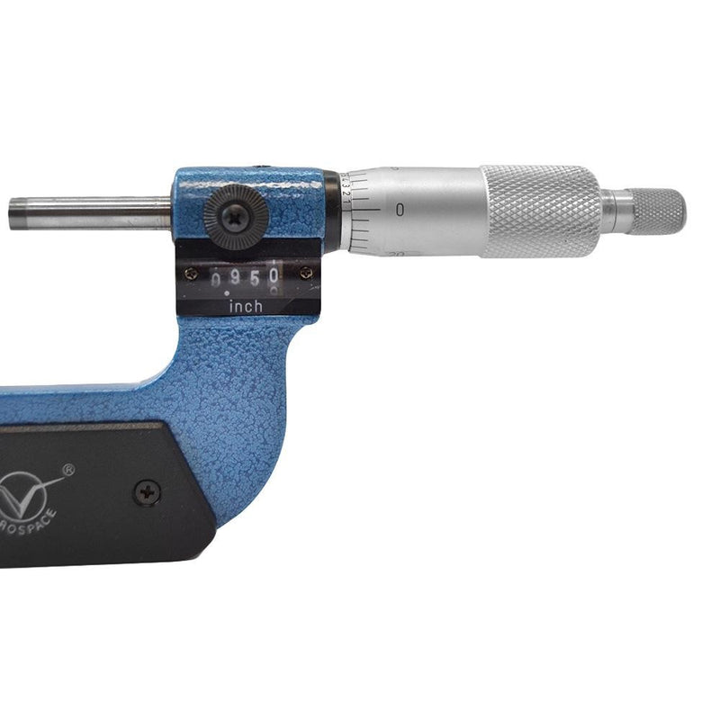 .0001" Grad Outside Micrometer Digital Counter Ratchet Stop Thimble Machinist Carbide 1-2&