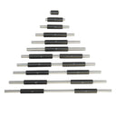 0"- 12" Outside Micrometer Set 0.0001" Graduation Carbide Tipped Ratchet Stop Lock Nut Machinist Measuring Tool