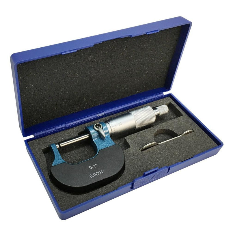 0-1" Precision Ball Anvil Flat Spindle Micrometer 0.0001" Graduation Machinist Gauge Measuring Tool